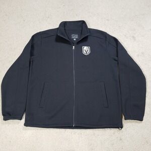 Vegas Golden Knights Jacket Mens XL Black Textured Heavy Full Zip Hockey GIII